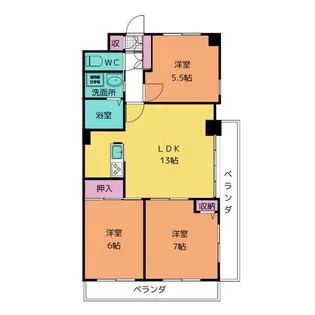 ヒルトップ井上【4階】の間取り