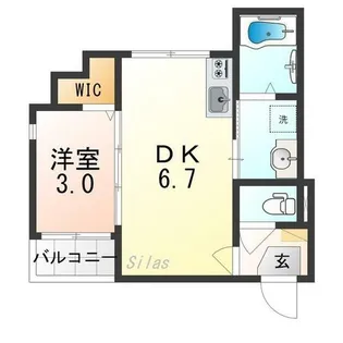 大阪府大阪市生野区中川東2丁目【アパート】の間取り