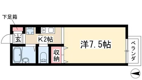 セジュール池端パーク【A107号室】の間取り