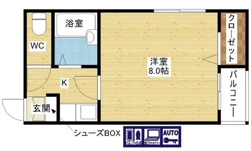 クレセント塚本【2階】の間取り