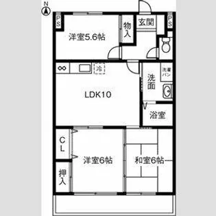 アーバンドエル柏原【4階】の間取り