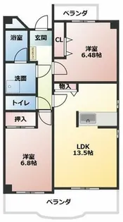 クレールナデシコ【1階】の間取り