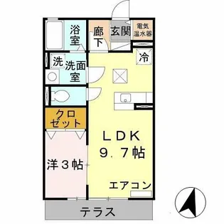兵庫県姫路市広畑区西蒲田【アパート】の間取り