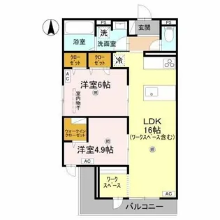 ウエスタンハイツ19【3階】の間取り