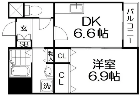 アバンザール香里園【1階】の間取り