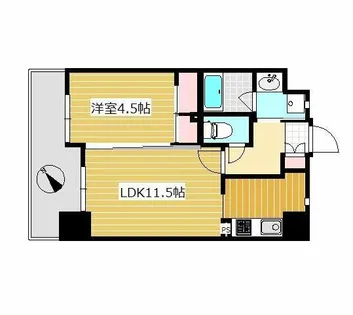 ラ・フルール博多駅南【8階】の間取り