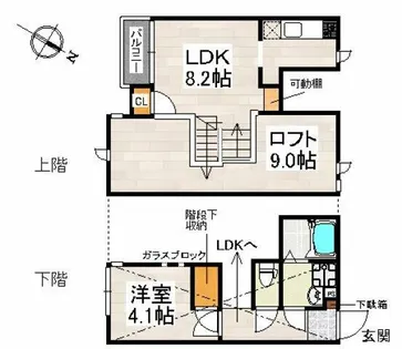 CB高宮マリアローザ【1階】の間取り