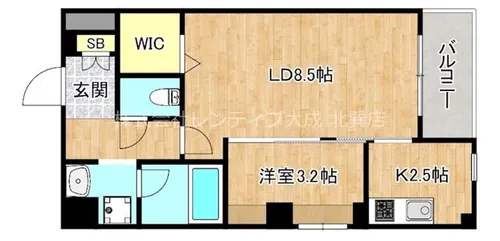 ベリーウェルⅢ【9階】の間取り