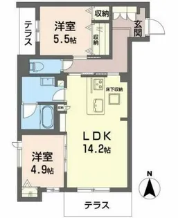 Light villa 江坂【1階】の間取り