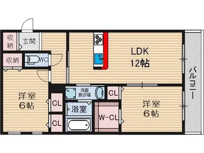 ポン デ ローザ【1階】の間取り
