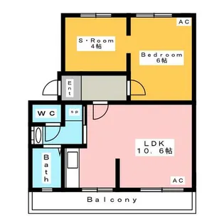 コーポ的場【2階】の間取り