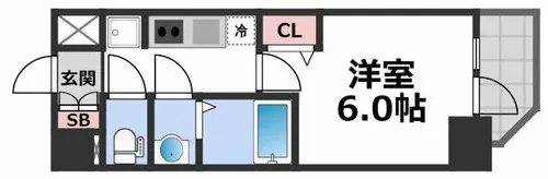 プレサンス新深江ディレット【2階】の間取り