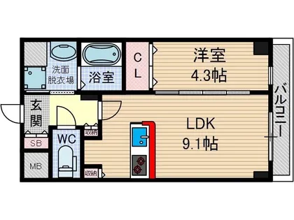 山崎マンション13【307号室】の間取り