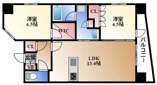 ラ・ヴィータ葵(La Vita Aoi)【13階】の間取り