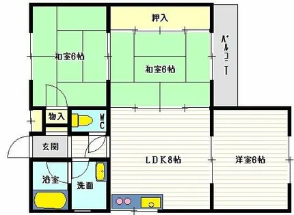 秋定マンション【202号室】の間取り