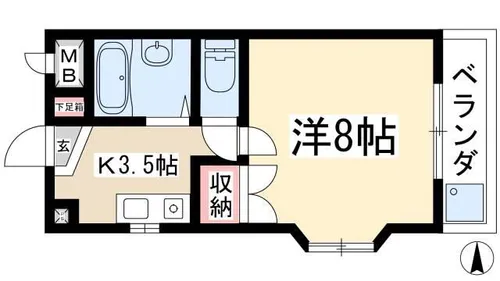 ドリーム川名【302号室】の間取り