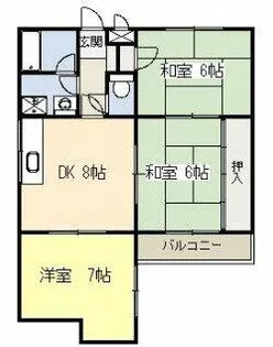 秋定マンション【203号室】の間取り