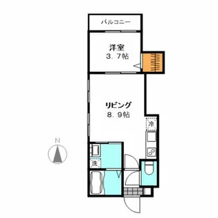 Cherim鶴里【101号室】の間取り