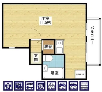 十三本町ユニハウス【6階】の間取り