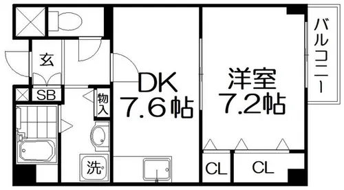 アバンザール香里園【3階】の間取り