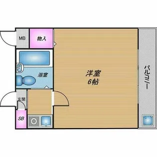 1Kの間取り画像