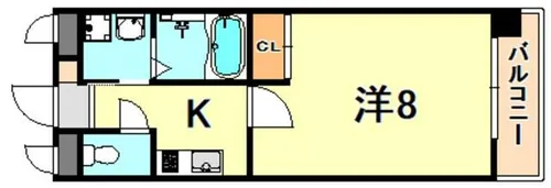 ウエンズ神戸【9階】の間取り