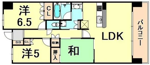 尼崎DCグランスクエアSOUTH【14階】の間取り