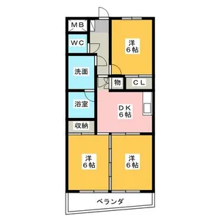 サンヒルズ松和花壇【5階】の間取り