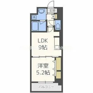 ハーヴェスト江坂【5階】の間取り