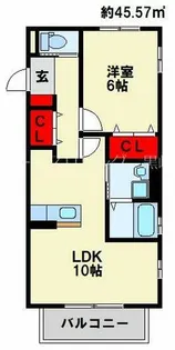 ビューテラス清田3棟【1階】の間取り
