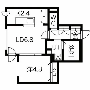 SCHAR大通西【403号室】の間取り