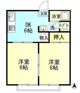 サンシティVALIO Ⅱ棟【2階】の間取り