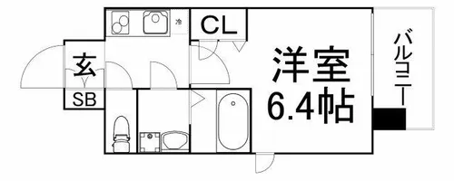 レジュールアッシュ大阪城北【9階】の間取り