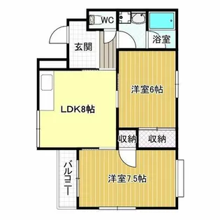 清久ハイツ【2階】の間取り
