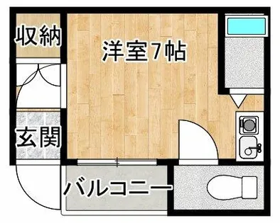 カレッジハウスニシガミⅢ【105号室】の間取り