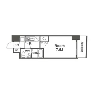 SERENiTE三宮【4階】の間取り