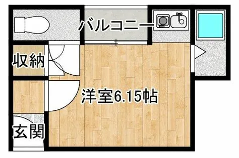 カレッジハウスニシガミⅢ【205号室】の間取り