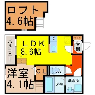 グランディII【1階】の間取り