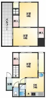 大阪府松原市岡2丁目【一戸建】の間取り