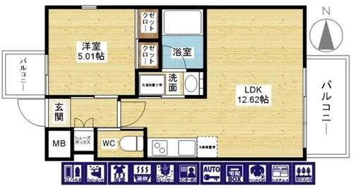 プレジオ三国EURO【1008号室】の間取り