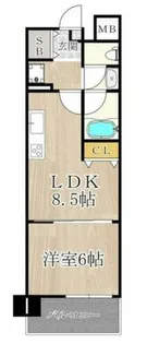 CITY SPIRE桜川Ⅰ【10階】の間取り