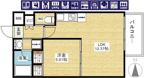 プレジオ三国EURO【2階】の間取り