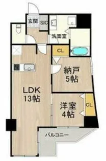 レジディア堺筋本町プレイス【4階】の間取り