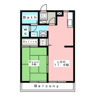 ハウスKⅡ B【1階】の間取り