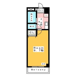 A・City日の出【6階】の間取り