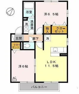 グランミール B棟【2階】の間取り