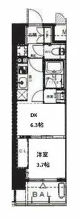 Alivis九条【13階】の間取り