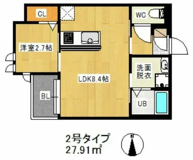 R-Smart井尻【2階】の間取り