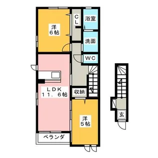 フィオーレ【2階】の間取り
