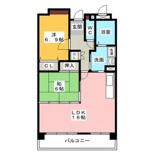 シティ・ライフグランヴィーネ星ヶ丘 A棟【5階】の間取り